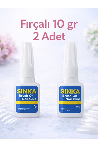 SİNKA Tips Tırnak Yapıştırıcısı 10 gr Fırçalı ( 2 Adet )set