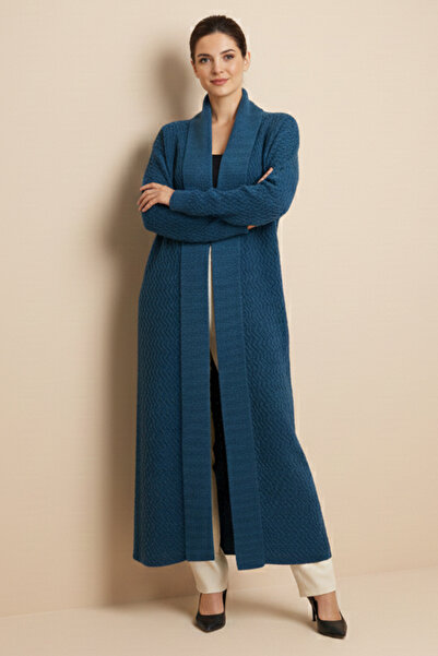 benguen كارديجان طويل منسوج بنمط متعرج R4470 بترولي