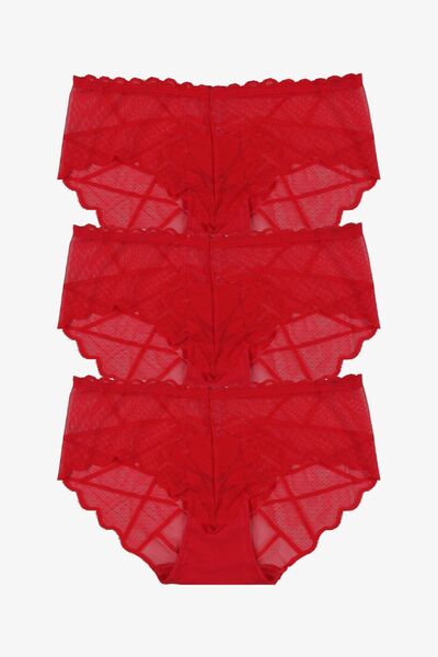 koza iç giyim Chiloți din dantelă din 3 piese pentru femei cu tematică de Ziu...