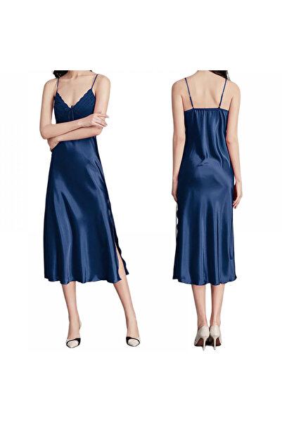 Margoun Nightgown Women Satin Spaghetti Strap Maxi CQ311