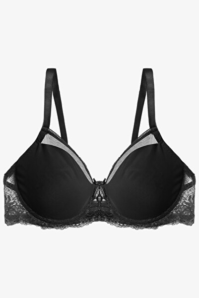 koza iç giyim Sevgililer Günü Temalı Kadın Tül Detaylı Dolgusuz Toparlayıcı M...