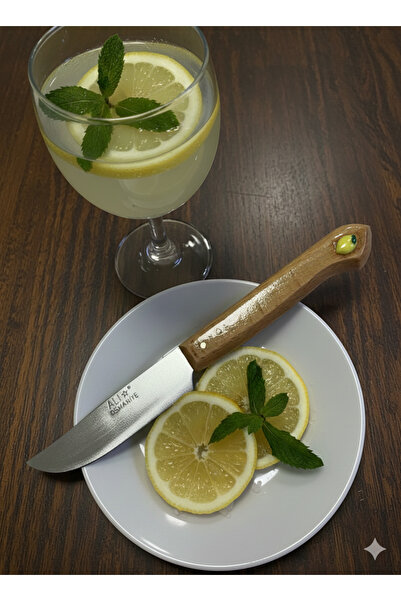 ALİBEYAVM SUNUMLUK Fresh Limon Motifli Doğal Ahşaplı Meyve Bıçağı Çeyizlik
