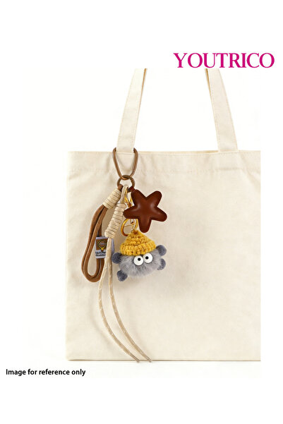 Youtrico سلسلة مفاتيح مصنوعة يدويًا من كرات السخام الرقيقة، وسحر حقيبة على شك...