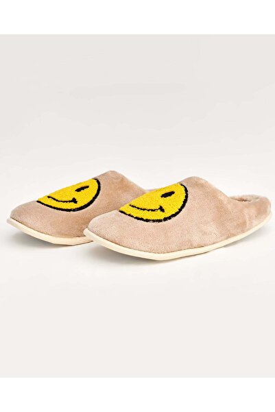 Chirpy Γυναικείες παντόφλες με εμοτζικό χαμογελαστό πρόσωπο - YUBİ