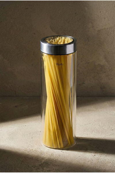 Perotti Cassetto 1200 ml Paslanmaz Çelik Kapaklı Borosilikat Cam Kavanoz 8.5x...