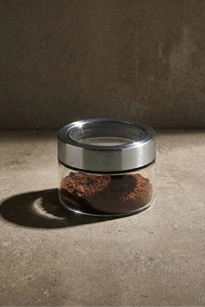 Perotti Cassetto 400 ml Stainless Steel Lid Borosilicate Glass Jar 10X7 cm