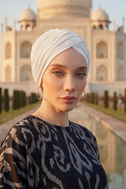 Aisha's Design Bonetă pentru hijab, B-9, albă