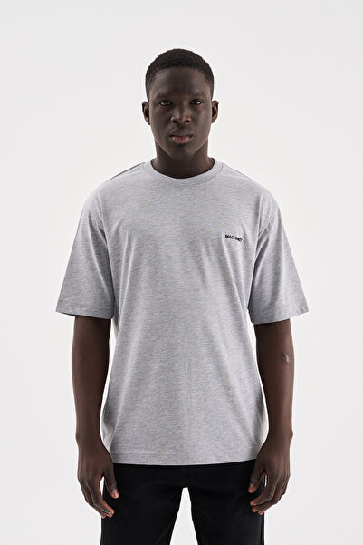 Machinist Muška Osnovni opuštena uska P Pamuk u majica siva melanž