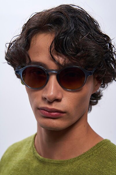 Bilge Karga Pearl Blue Brown Gradient Men's Sunglasses