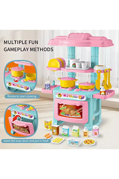 Choice Pink Kitchen Playset Toys, 2 Color Random Play Food Set Accessories Pl...