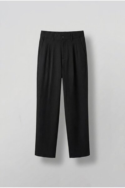 ablukaonline Erkek Baggy Fit Beli Lastikli Pantolon Siyah