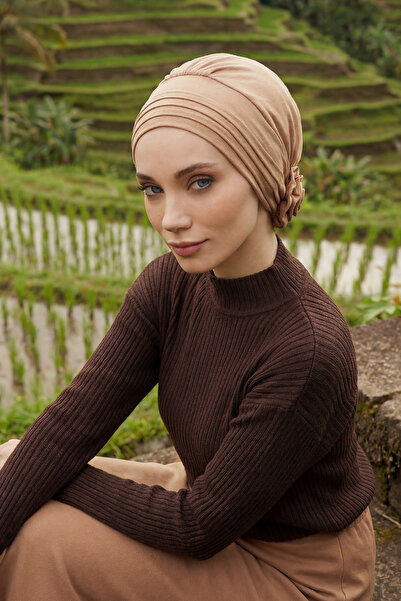 Aisha's Design Bone din bumbac pieptănat, B-74, maro lapte