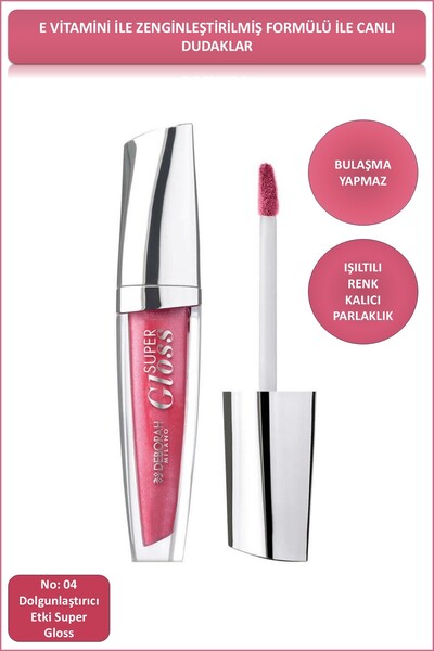 Deborah Milano Pearly Cherry No: 04 Dolgunlaştırıcı Etki Super Gloss