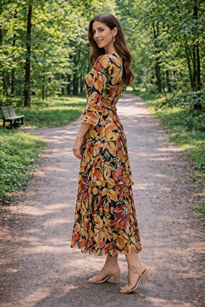 GARNİ Сукня з квітковим візерунком і воланами