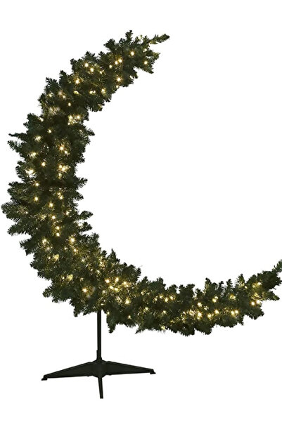 Generic هلال رمضان للزينة - زينة قمرية أنيقة للمنزل (أخضر) (180 سم)