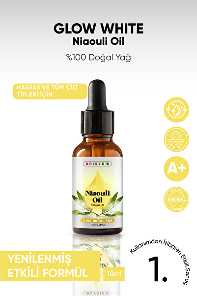 GLOW WHITE Niaouli Uçucu Yağı 10 ml %100 Saf ve Doğal