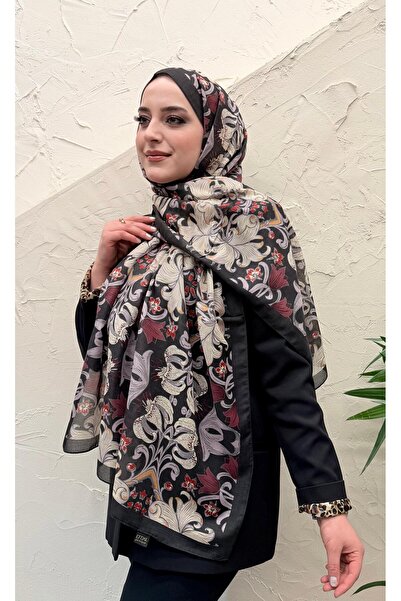 efdal şal eşarp Șal din bumbac Aqua cu model de lalele