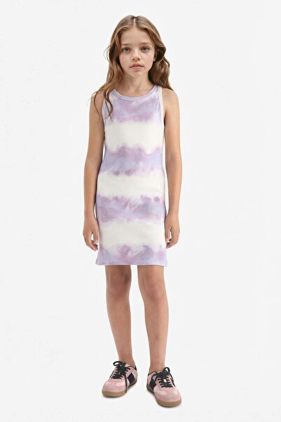 DeFacto Lila Kız Çocuk Elbise B4489A8/PR67