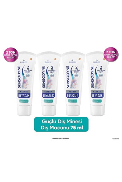 Sensodyne Diş Macunu Klinik Beyazlık Güçlü Diş Minesi 75 ml x 4 ADET
