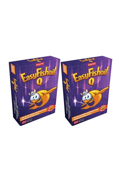 Easy Fishoil Easyvi?t Easyfishoil Q Kids - 30 قرص جل قابل للمضغ، عبوتان