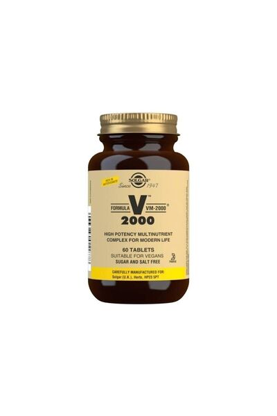 Solgar Formula Vm 2000 Multivitamin 60 Tablets - Alliavital.com