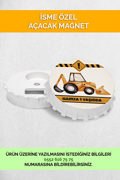 Mutluluk Atölyem Construction Themed Construction Machinery Excavator Figured...