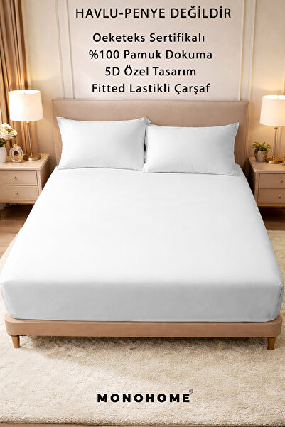 MonoHome Lastikli Çarşaf %100 Pamuk Oeko-tex® Sertifikalı (NEVRESİM KUMAŞINDA...