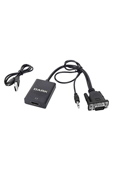 Dark Analog Vga Ve Dijital Hdmı Aktif Dönüştürücü Dk-hd-avgaxhdmı2