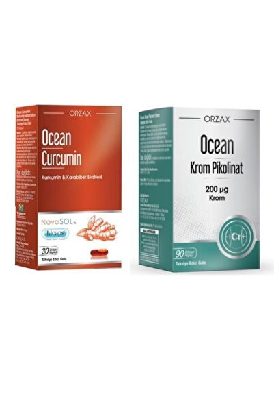 Ocean Curcumin 30 Kapsül + Krom Pikolinat 200 Mcg 90 Kapsül Ikili Set
