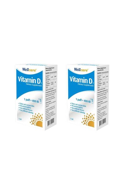 Wellcare Vitamin D3-400 Iu Sprey 5 ml X 2