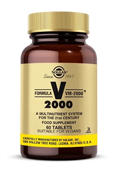Solgar Formula Vm-2000 Multivitamin Ve Mineral 60 Tablet