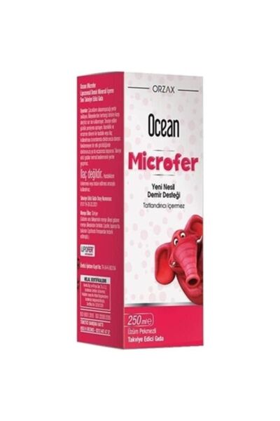 Orzax Ocean Microfer Lipozomal Demir Sıvı Takviye Edici Gıda 250 ml