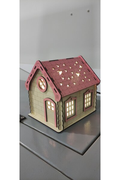 Genel Markalar Ahşap Ay-yıldızlı Ev Gecelamba