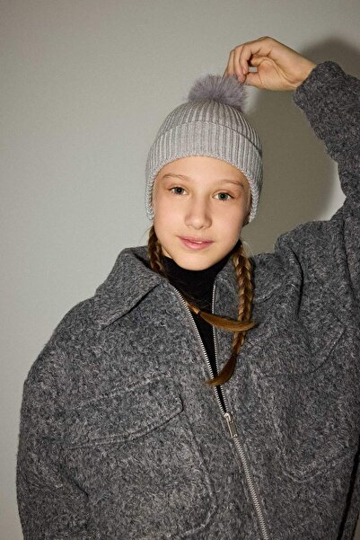 DeFacto قبعة بناتي منقوشة بوم بوم - C7643A824WN