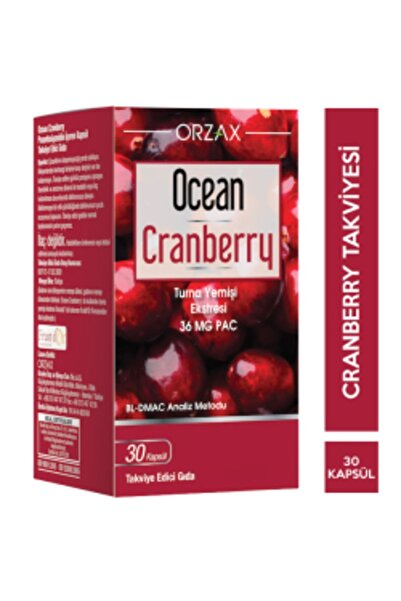 Orzax Ocean Cranberry Turna Yemişi Ekstresi 30 Tablet