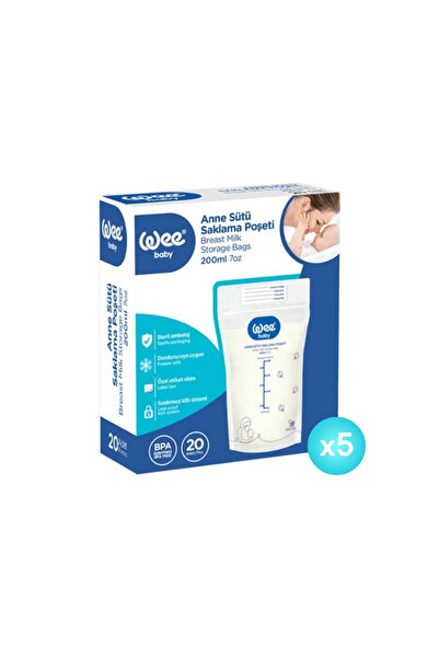 Wee Baby Wee Milk Storage Bag 20 Pieces 5 Boxes