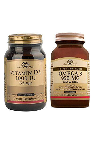 Solgar Vitamin D3 1000ıu Yumuşak 100 Kapsül & Omega 3 950 Mg 50 Kapsül