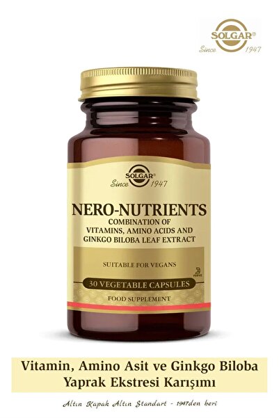 Solgar Nero Nutrients 30 Kapsül