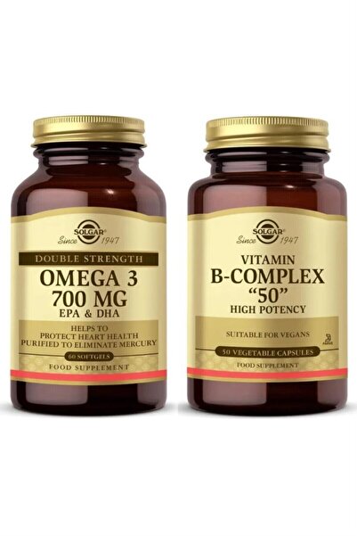 Solgar Omega 3 700 Mg 60 Softgel-Solgar Vitamin B-Complex 50mg 50 Kapsül