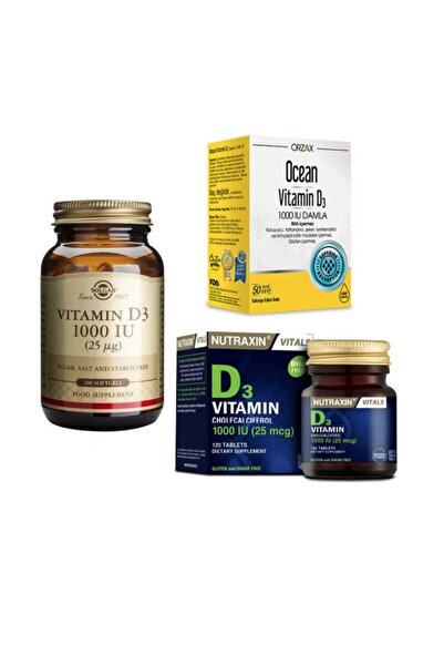 Solgar فيتامين د3 - 100 كبسولة + 1000 وحدة معالجة مركزية + 50 مل + نيوتراكسين...