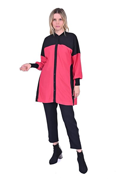 Invee Pink Patterned Invee 6121 Viscose Shirt