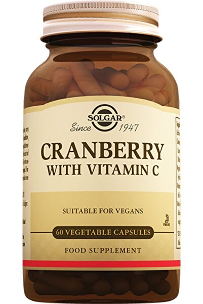 Solgar Cranberry Extract Vitamin C 60 Kapsül (KRANBERİ) Skt:08-2024