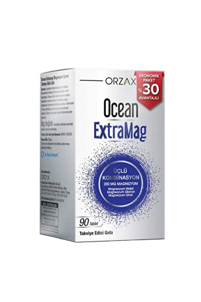 Ocean Orzax Extramag Triple Magnesium Combination 90 Tablets-Mfreyon01090