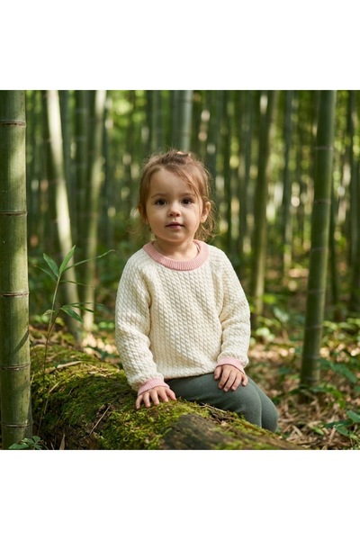 Montisu 100% Cotton Girls' Knitwear-Knitted Sweater Extra Soft and Comfortable