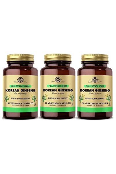 Solgar Korean Ginseng 50 Kapsül 3 Adet