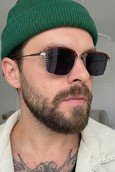 Eyesofia Conda Luxury Unisex Black Silver Sunglasses