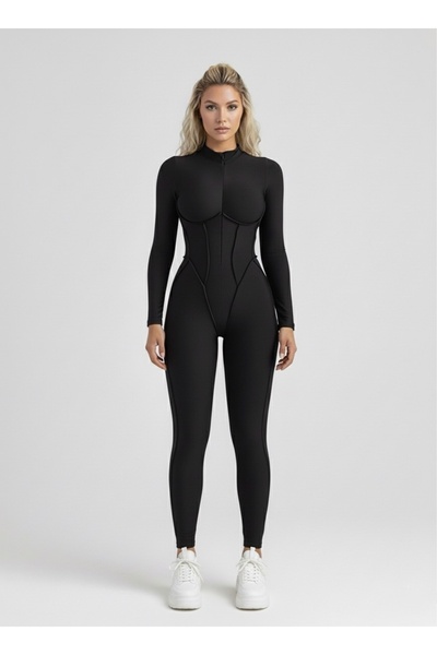 Valle Fashion بدلة كورسيه بأكمام طويلة