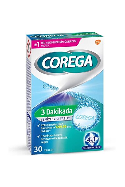 Corega 3 Dakikada Temizleyici 30 Tablet