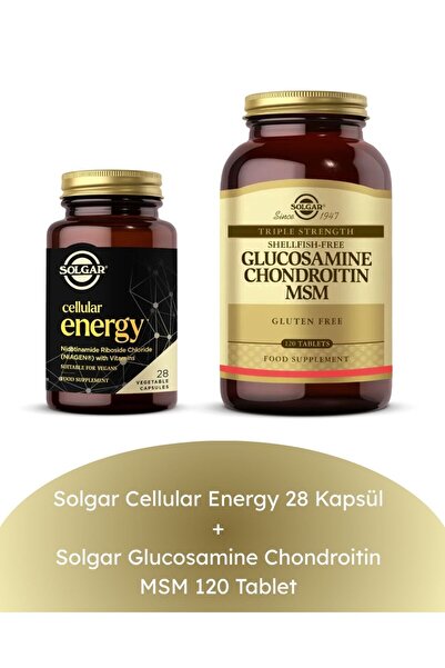 Solgar Cellular Energy 28 Kapsül + Glucosamine Chondroitin MSM 120 Tablet