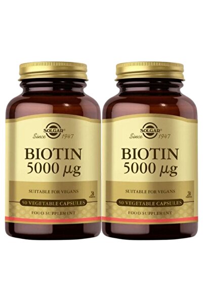 Solgar Biotin 5000 mcg 50 Kapsül X2 Adet